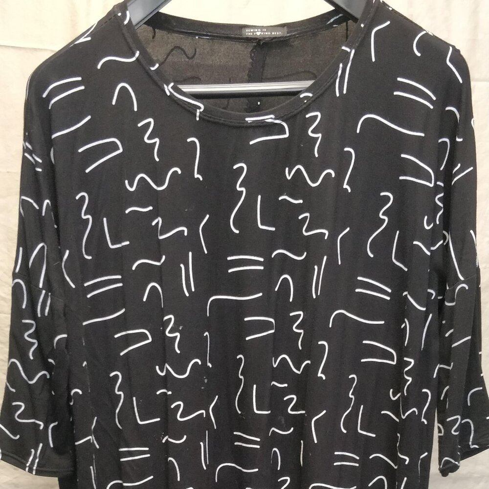 Handmade baggy tunic mini-dress